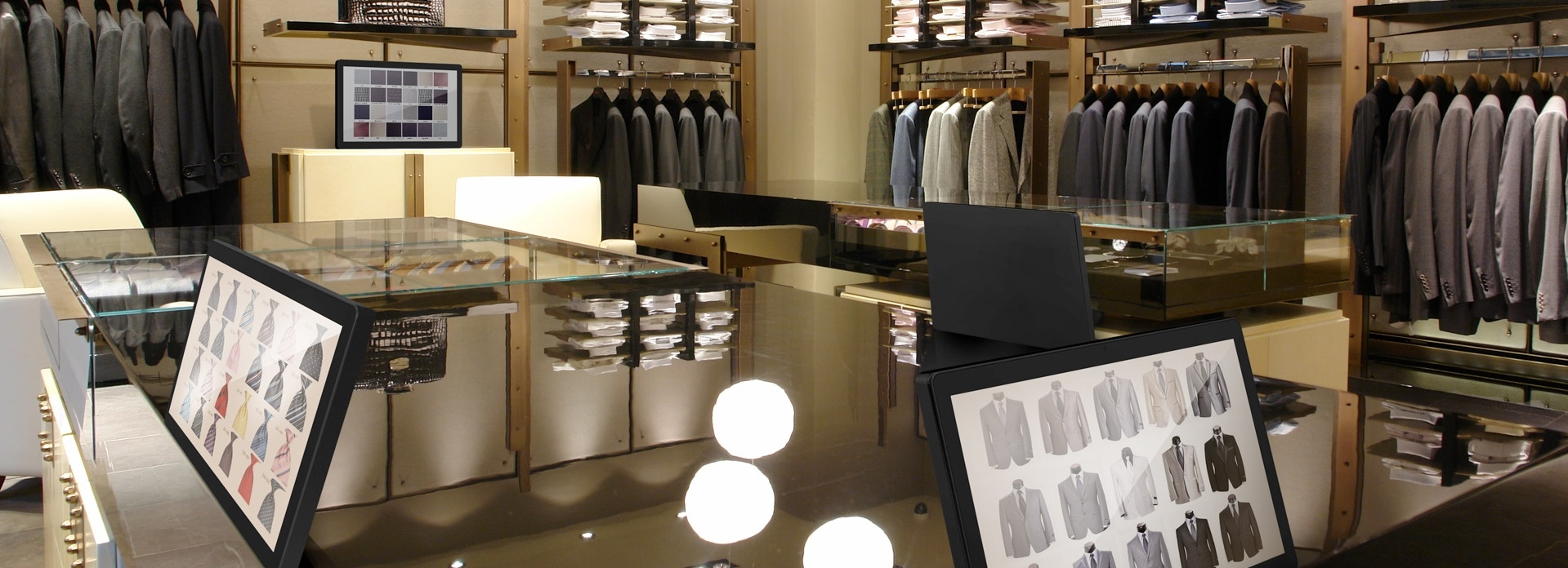 Men's Clothing Store Resource POS systems Online In-Store Interactive Digital Signage